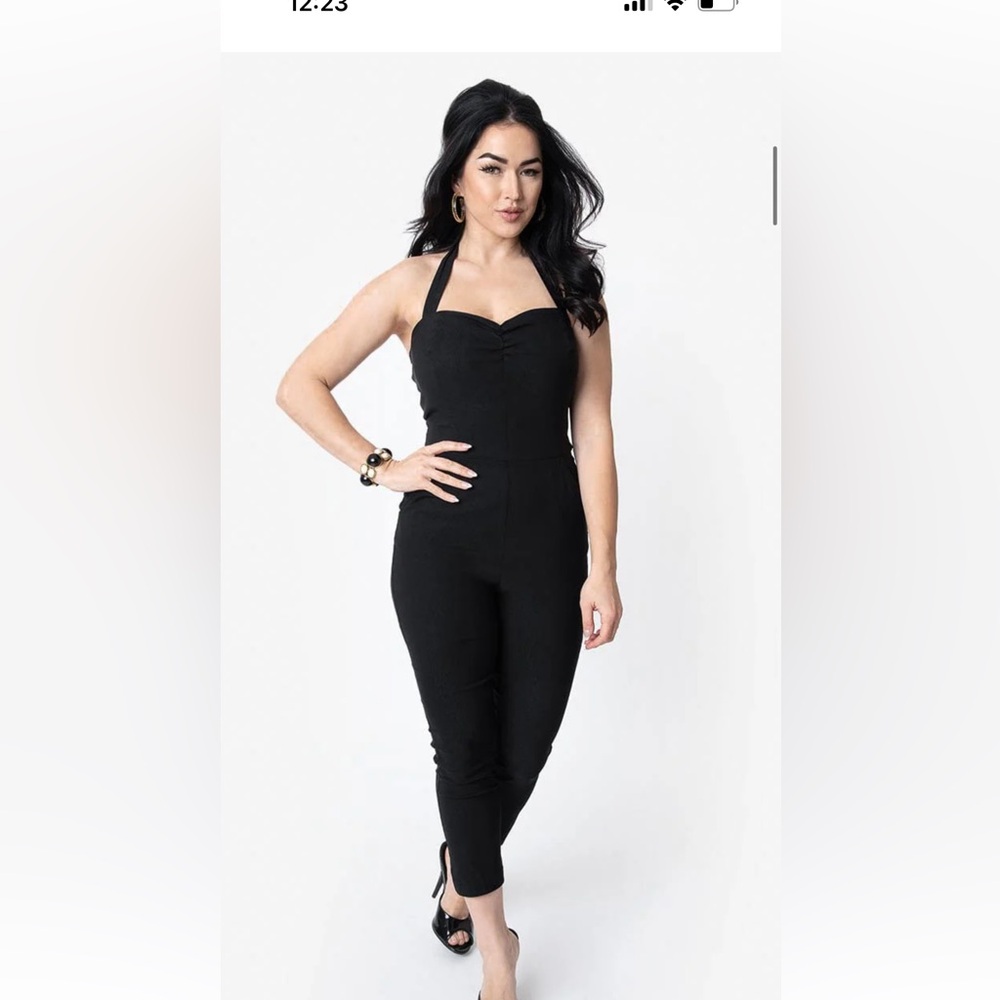 unique vintage halter jumpsuit
